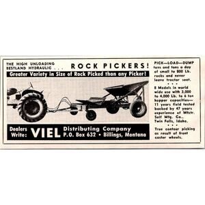 Viel Disctributing Company Rock Pickers Billings MT 1957 Ad SAI2-M9